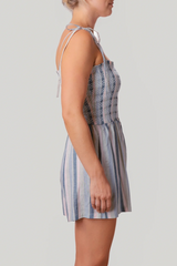 Light Gray Sweetgrass Stripe Romper Romper