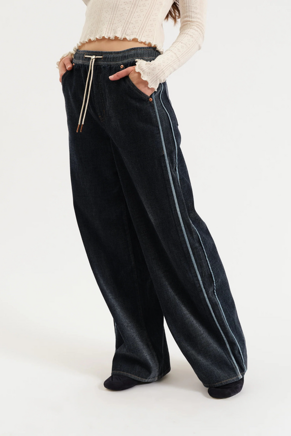 Beige The Cozy Jean Wide Leg Pull On | Sky Whisper Pant