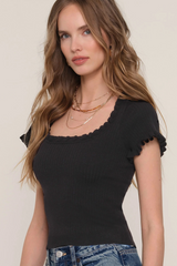 Dark Slate Gray Sathia Top Top