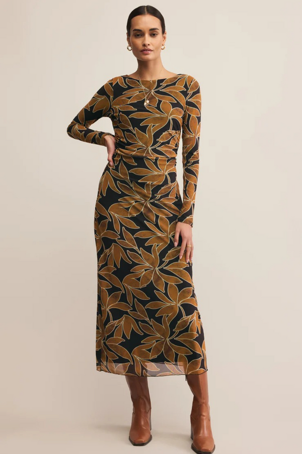 Light Gray SpellBound Mesh Floral Maxi Dress Maxi Dress