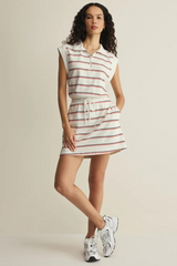 Light Gray Country Club Striped Dress Mini Dress