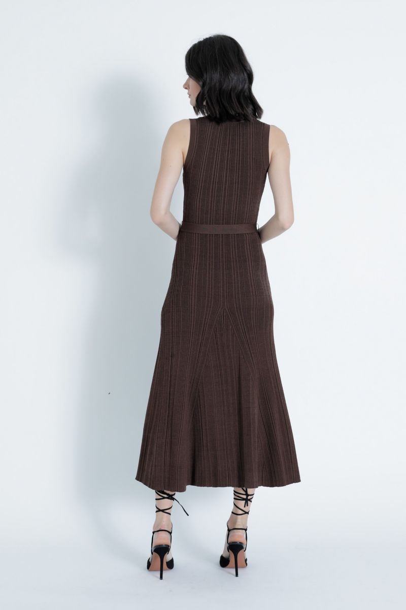 Dark Slate Gray Valeria Knit Maxi Dress Maxi Dress