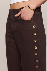 Dark Slate Gray The Off Duty Bowed Ankle Jeans