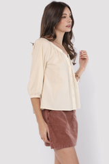 Light Gray Dusk Cotton Blouse Blouse