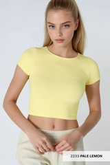 Light Gray Sandy Ribbed Baby Tee Tee