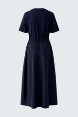 Black Maxi Short Sleeve Patch Dress Maxi Dress