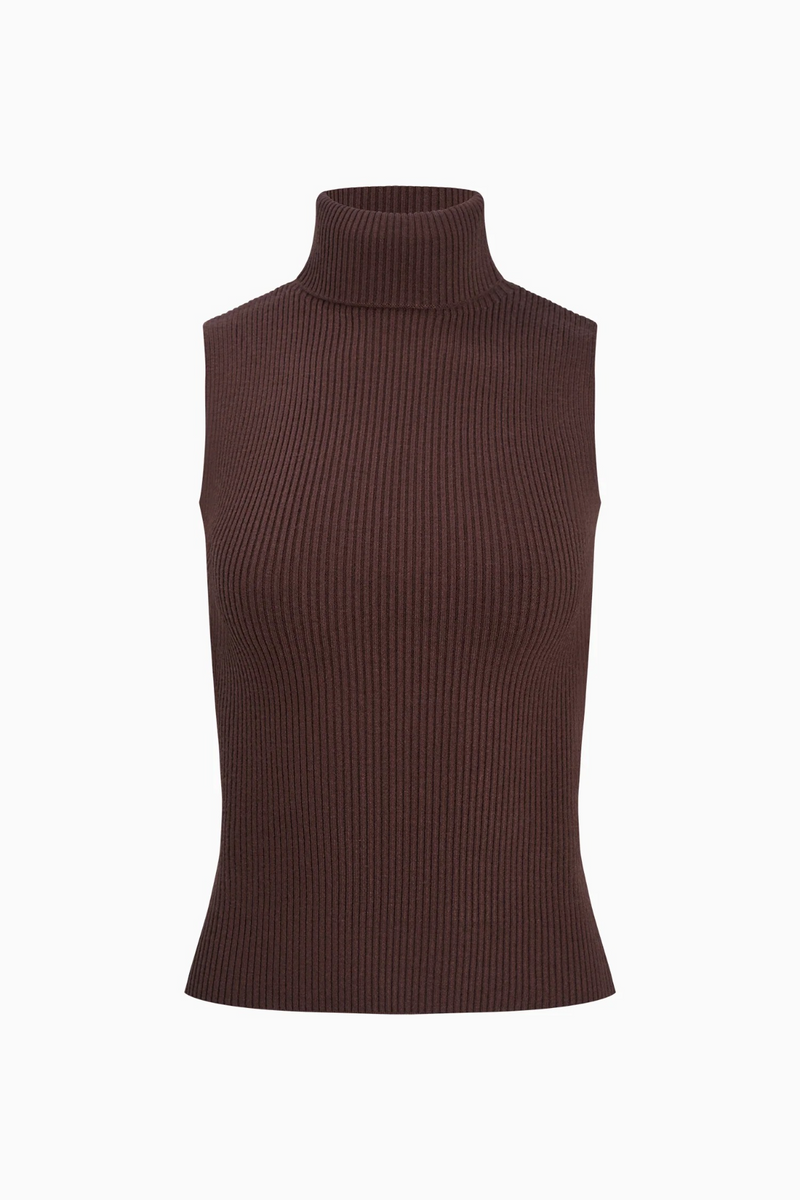 Snow Hope Knit Sleeveless Top Top