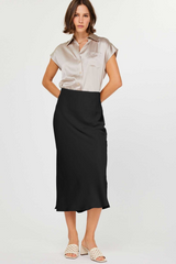 Cane Bias Midi Skirt