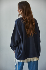 Dark Slate Gray Oxford Crew Pullover Sweater