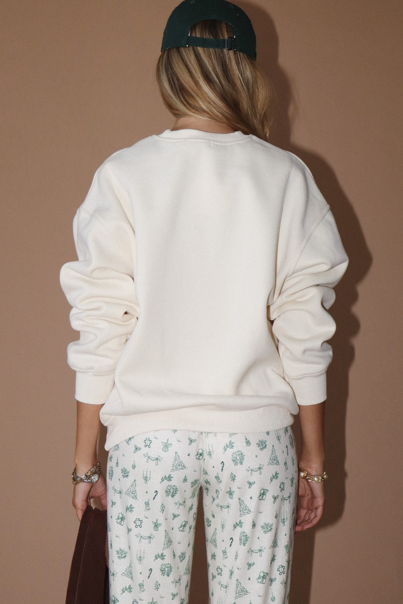 Dim Gray Santa's Favorite Graphic Pullover Sweater