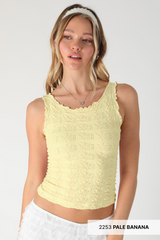Lavender Vera Floral Edge Top Top