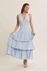 Antique White Endless Ruffle Tiered Maxi Dress Maxi Dress