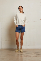 Gray Janet Cotton Crewneck Sweater Sweater