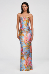 Lavender Cleo | Strapless Column Gown Formal Dress