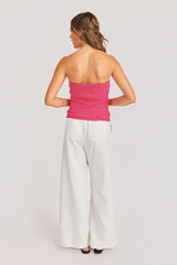 Light Gray Jukebox Knit Tube Top Tube Top