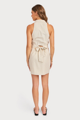Lavender Classic Beauty Mini Dress in Cream Black Mini Dress