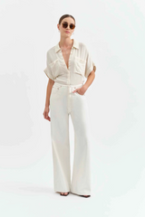 Lavender Madison Mid Rise Wide Leg | Milkshake Jeans