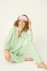 Seashell Pupcation Palms Kiwi Stripe 3-Piece PJ Set PJ Set