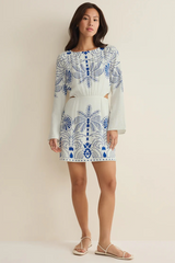 Gray Tahina Airy Palm Mini Dress Mini Dress