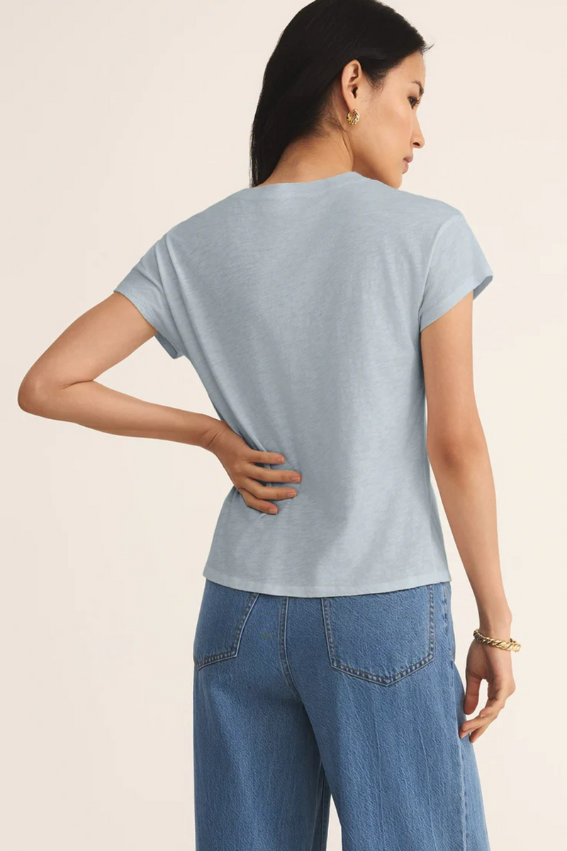 Dark Slate Gray Modern Slub Tee Shirts & Tops
