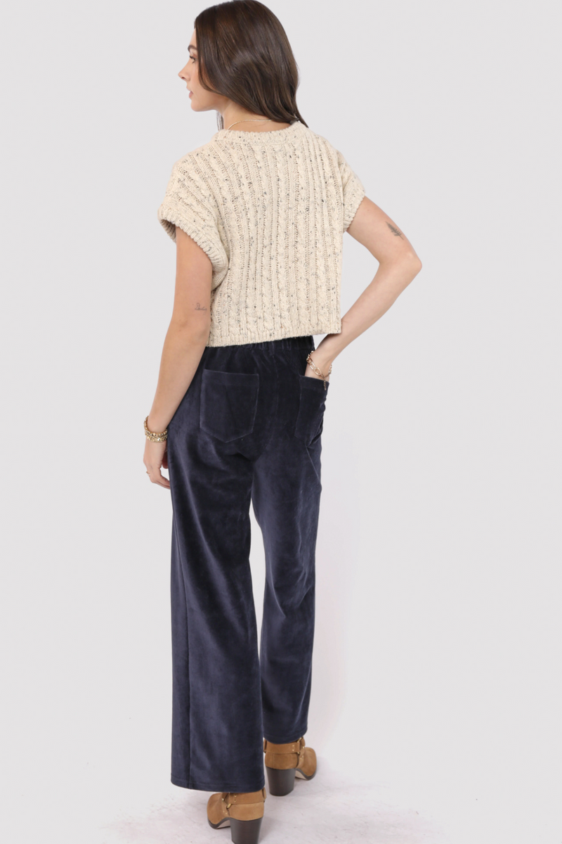 Light Gray Effortless Cable Knit Sweater Tank Tank