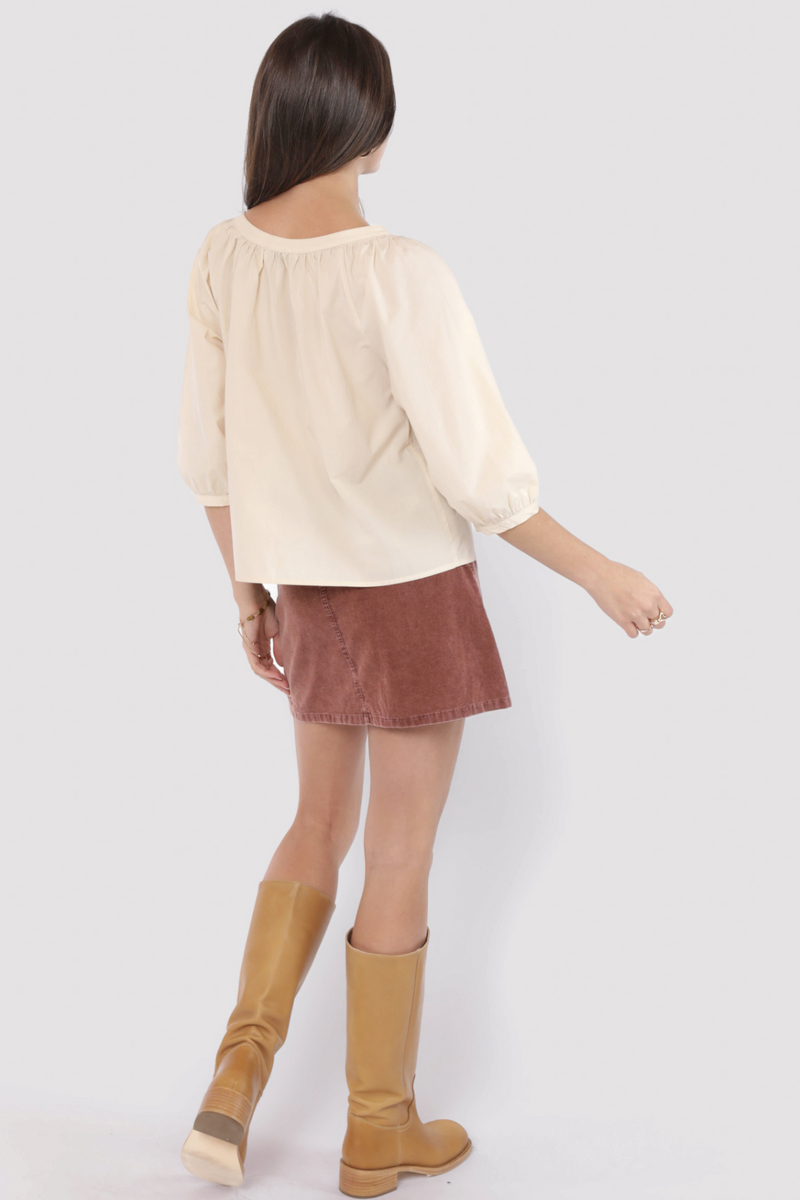 Light Gray Dusk Cotton Blouse Blouse
