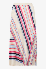 Antique White Lucille Skirt in Nova Stripe Midi Skirt