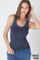 Lavender Joey Vintage Reversible Ribbed Tank Top Tank Top