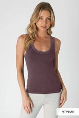 Light Gray Joey Vintage Reversible Ribbed Tank Top Tank Top