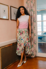 Rosy Brown Eliza Tee in Rosebloom Ivory Ombre Tee