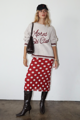 Light Gray Polka Pop Mesh Maxi Skirt Maxi Skirt