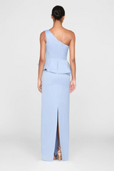 Powder Blue Zenobia | Duchess Satin Gown Formal Dress