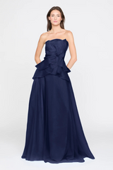 Lavender Gilda | Draped Rose Gown Formal Gown