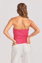 Light Gray Jukebox Knit Tube Top Tube Top