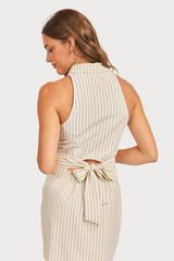 Lavender Classic Beauty Mini Dress in Cream Black Mini Dress