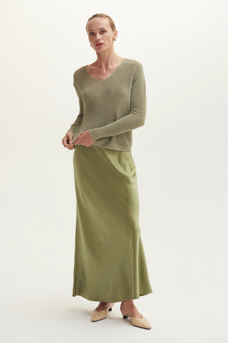 Gabrielle Satin Maxi Skirt