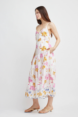 Lavender Kali Maxi Dress in Palm Print Maxi Dress
