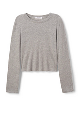 Dark Gray Jamie Long Sleeve Crew Shirt
