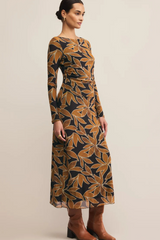 Light Gray SpellBound Mesh Floral Maxi Dress Maxi Dress