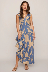 Light Gray Malene Bloom Floral Maxi Dress Maxi Dress