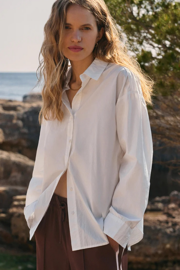 Dark Gray Elevated Poplin Shirt Shirt