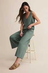 Light Gray Sloane V-Neck Top Top