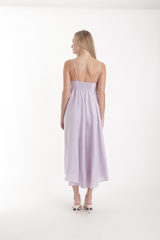 White Smoke Mora Solid Dress Midi Dress