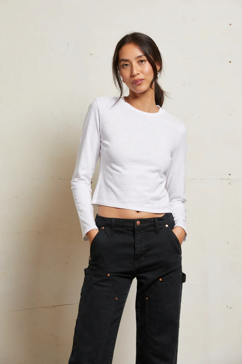Light Gray Jamie Long Sleeve Crew Shirt