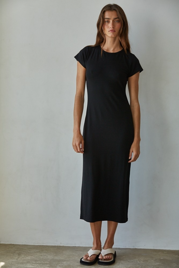 Dark Gray Miley Bodycon Midi Dress Midi Dress