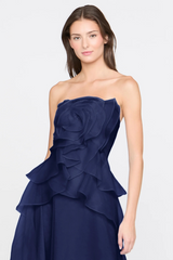 Lavender Gilda | Draped Rose Gown Formal Gown