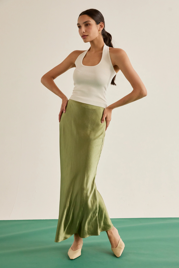 Gabrielle Satin Maxi Skirt