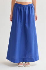 Light Gray Margo Gathered Poplin Maxi Skirt Maxi Skirt