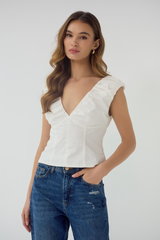 Light Gray Aiko Top Top