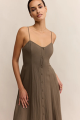 Light Gray Angel Eyes Midi Dress Midi Dress